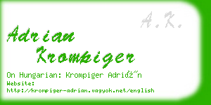 adrian krompiger business card